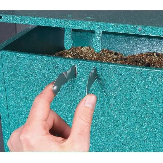 Rugged Green Metal Squirrel-Proof Bird Feeder with Easy-Refill Top and Pole Mount {4}