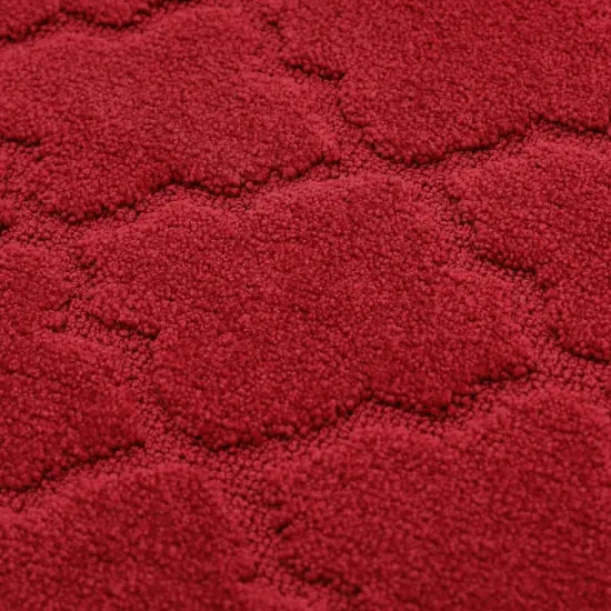 Soft Kitchen Floor Mats for in Front of Sink Super Absorbent Rugs and 20"x59" Non-Skid Mat Standing Washable,Polyester,Red {1}