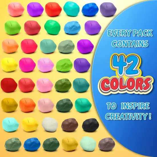 Air Dry Clay 42 Colors, Modeling Clay for Kids, DIY Molding Magic Clay for with Tools, Toys Gifts for Age 3 4 5 6 7 8+ Years Old Boys Girls Kids {2}