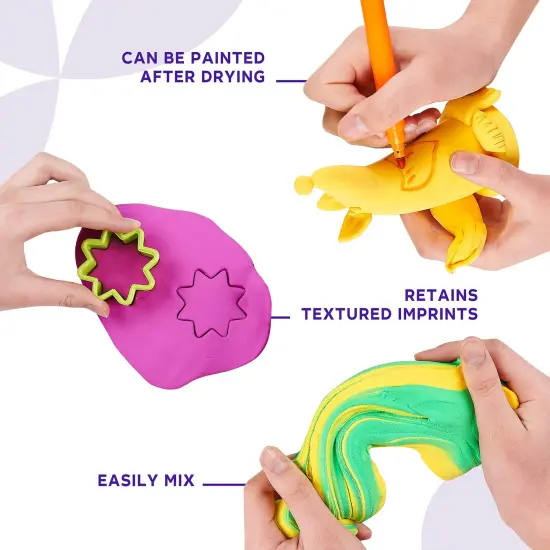 OKTO School Supplies Air Clay &ndash; &ldquo;White&rdquo; (30 fl oz) {2}