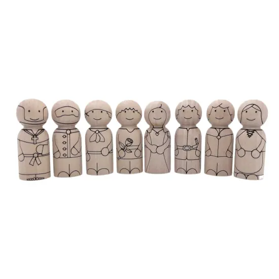 Romeo and Juliet Peg Doll Set by Pegsies&trade; {1}