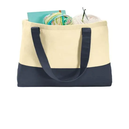 Port Authority&reg; Colorblock Cotton Tote Stylish & Durable {5}
