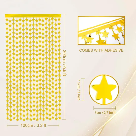 2 Pack Gold Stars Birthday Party Decorations {2}