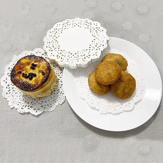 Paper Doilies, Round Lace Doilies Paper, 100Pcs Decorative Paper Placemats {2}