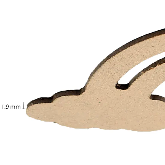 Little Birdie MDF Rainbow Cloud-7 Pieces {7}