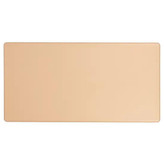 Emma and Oliver 24"W x 48"L Rectangular Plastic Height Adjustable Activity Table Set with 4 Chairs Natural {6}