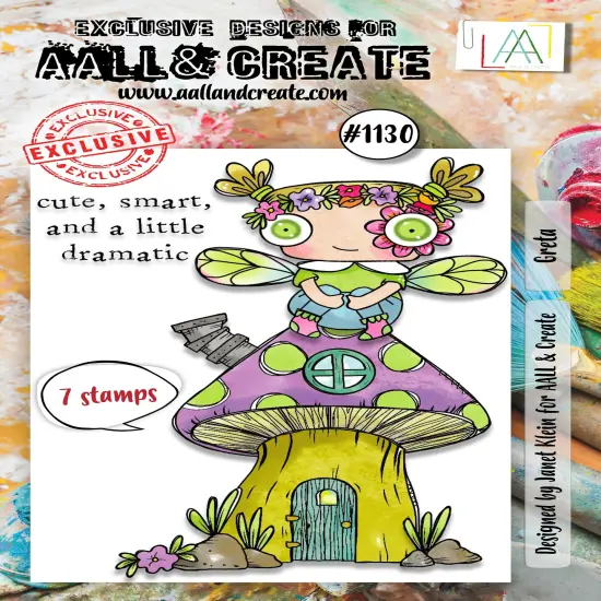 AALL And Create A7 Photopolymer Clear Stamp Set-Greta {1}