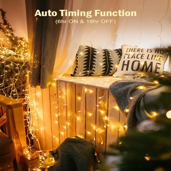 Christmas String Lights Battery Operated - 17 FT, 50 LED (Warm White) {2}