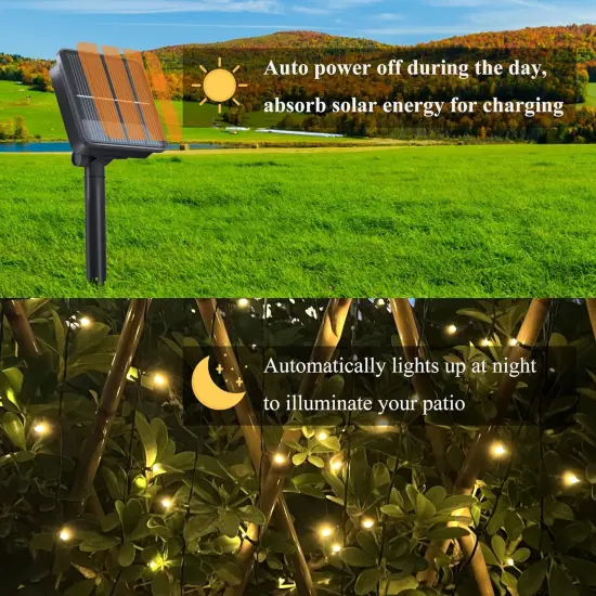 2 Pack Solar String Lights - 72FT, 200 LED (Warm White) {4}