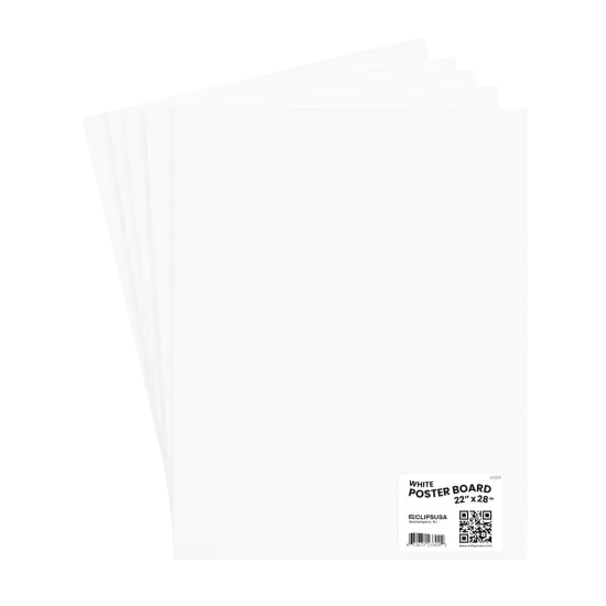 Poster Boards White 22x28 in &ndash; Large Size &ndash; 100 Count {1}
