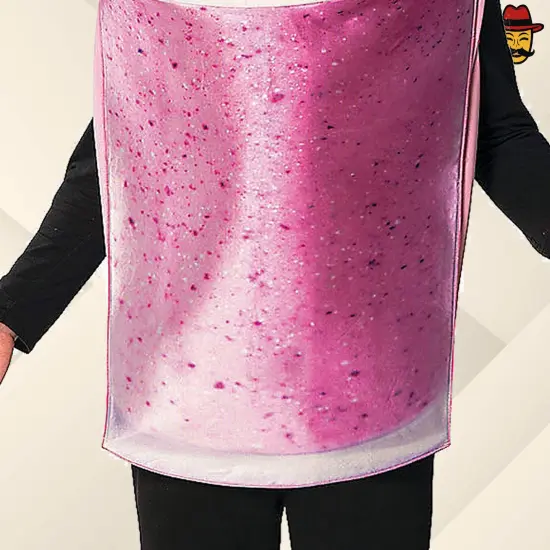 Adult Fruit Smoothie Cup Costume Halloween Foam Tunic Photorealistic Print Party Outfit {5}