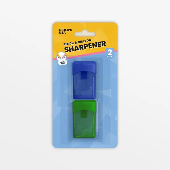 Pencil & Crayon Sharpeners Double Hole XL &ndash; 2 Pack &ndash; 48 Sets {1}