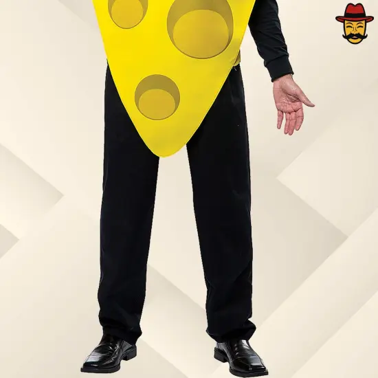 Cheese Wedge Adult Costume Halloween Funny Yellow Poly-Foam Tunic Food Party Outfit {6}