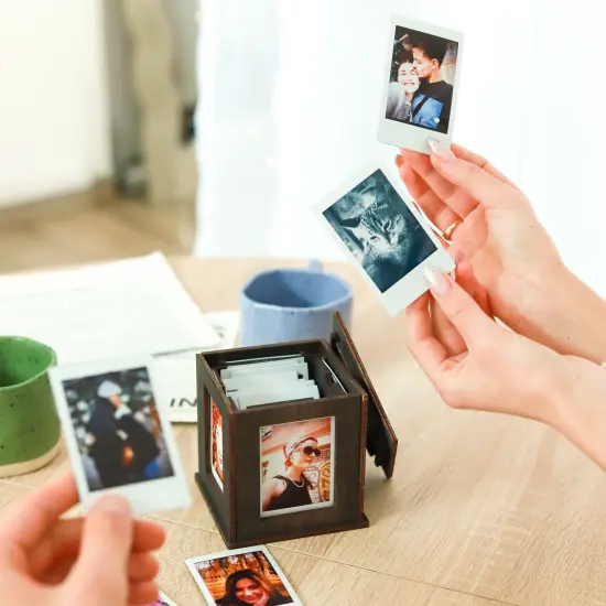 Photo Box &ndash; Elegant Wooden Storage and Display Case (compatible with Instax Mini) | Vintage-Inspired Design | Holds Up to 80 Instant Prints | Ideal for Instant Film Photography Enthusiasts {4}