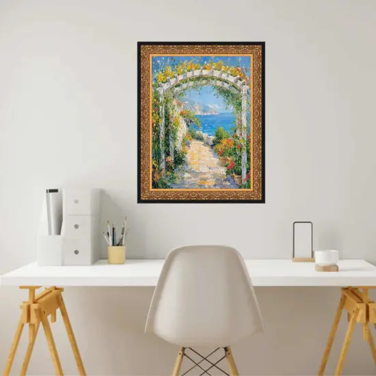 Antique Floral Gold With Black Lip Picture Frame 11x15 frame {4}