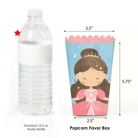 Big Dot of Happiness Princess Popcorn Boxes, Assorted Princess Birthday Party Favor Popcorn Treat Boxes - Set of 12 {3}