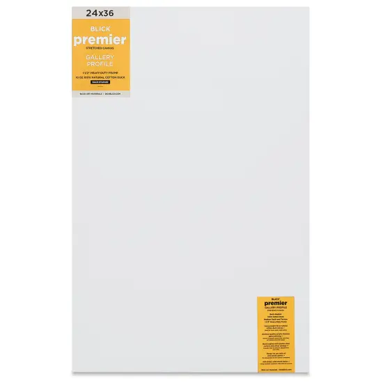 Blick Premier Stretched Cotton Canvas - Gallery Profile, Back-Stapled, 24" x 36" {1}