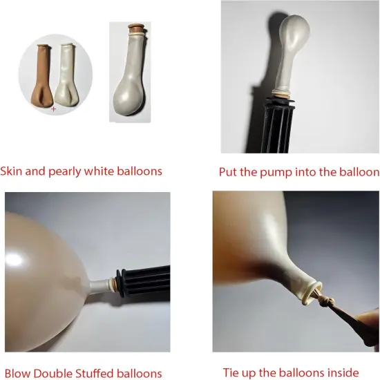 145PCS Neutral Balloon Arch Kit Champagne Balloon Double Stuffed Pearl White Cream Peach neutral balloons {3}