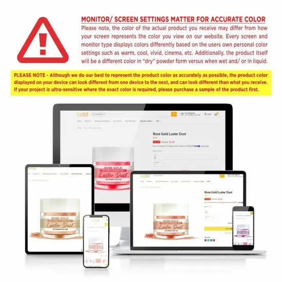 Bakell - Dusty Rose Luster Dust (4g, 1x Pump) Edible Vegan Dust & Paint for Baking, Desserts and Beverages {5}