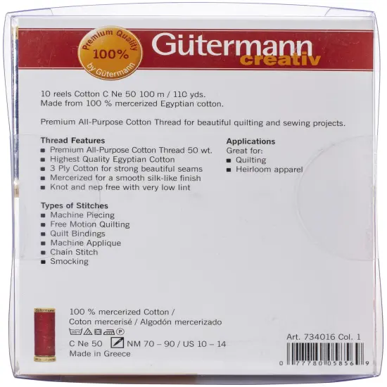 Gutermann Cotton 50 Thread Set - 10 Spools-Spring {4}