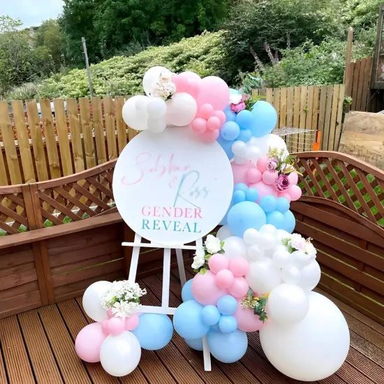 Pink and Blue Party Balloons,Pink Blue Latex Balloons 50 Pcs 12 inch Blue and Pink Gender Reveal Party Balloons for Gender Reveal Wedding Engagement Birthday Parties Baby Shower Decoration {5}