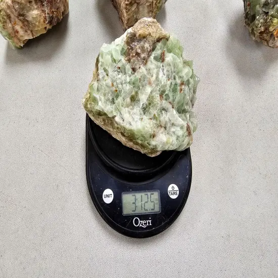 Green Calcite Crystal Large Pieces For Lapidary & Display {7}