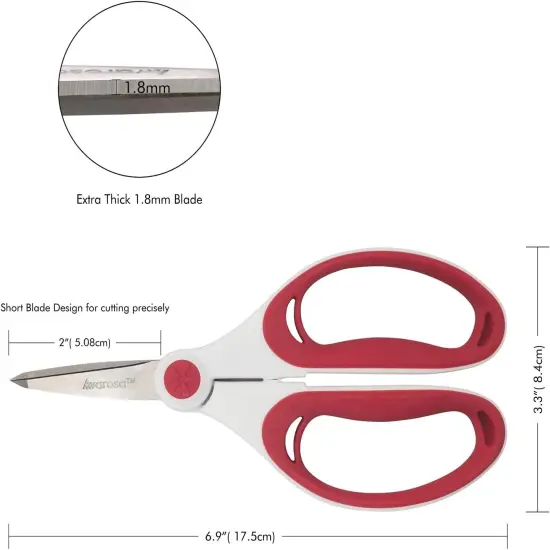 Precision Detail Paper Cutting Craft Scissors, Small Embroidery Sewing Scissors, Sharp Small Blade for Detail Cutting, Ergonomic Comfortable Handles for Maximum Control, Great for Precision Cutting. {3}