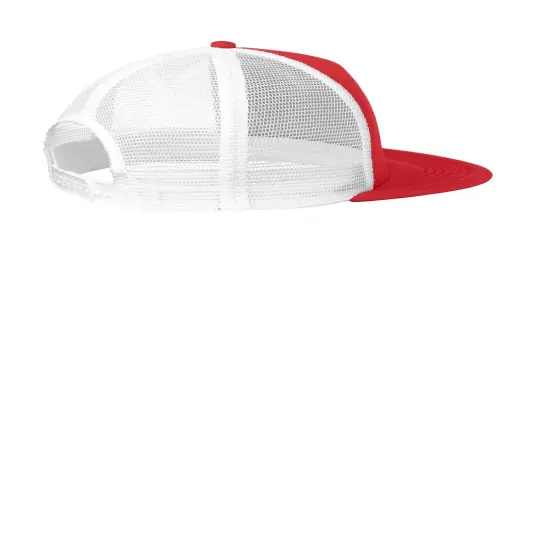 District&reg; Flat Bill Snapback Trucker Cap New Red {2}