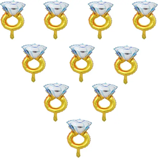 10Pcs Mini Ring Diamond Balloons for Anniversary Engagement and Wedding Party Decoration {1}