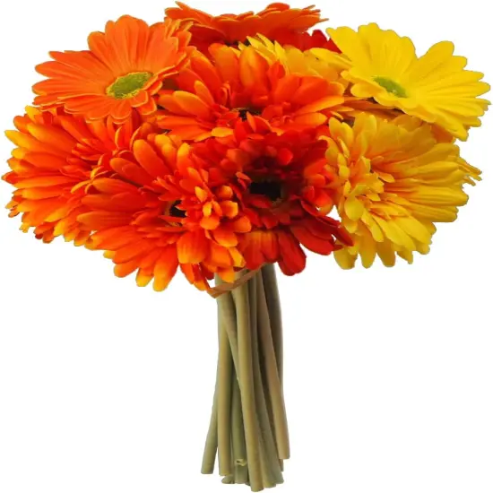16Pcs Artificial Summer Bouquets Flowers Colorful Fake Gerbera Daisies Silk Bouquets {1}