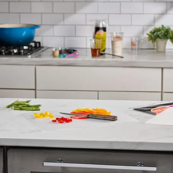 Plastic Cutting Boards For Kitchen &ndash; 8-Pack, 11"x14" &ndash; Durable, Disposable Borad Mats, Reusable &ndash; Perfect for Meal Prep & Cooking (8 Flexible Cutting Boards Pack) {3}
