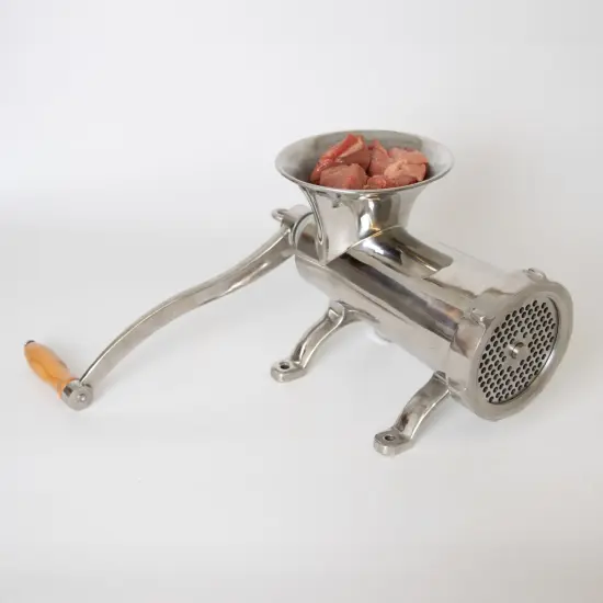 Lehman's Clamp-Down Meat Grinder #32, Manual Hand-Cranked Stainless Steel Meat Grinder for Home Use, Easy to Clean and Store {7}