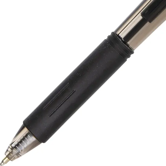 Retractable Ballpoint Pen, (1.0mm), Medium Line, Black Ink, Pack of 18 {4}