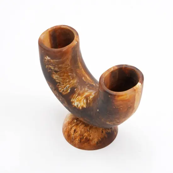 Resin Flower Vase with Base - Artistic Marbled {3}