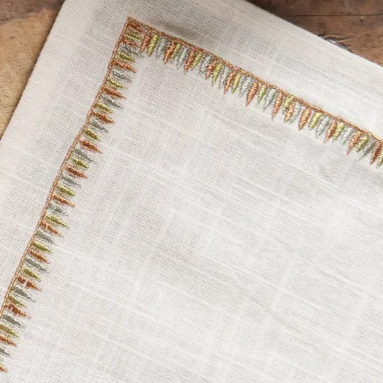 Cultural Charm Embroidered Cotton Napkin - Set of 2 {2}