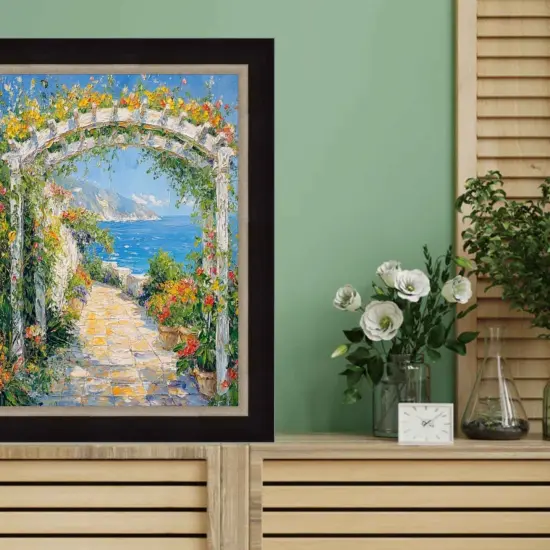 Cafe Wood With Silver Lip Picture Frame 8.5x11 frame {5}