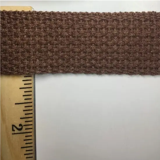 1" Cotton Webbing - 10 Continuous Yards - Made in USA! Brown {2}