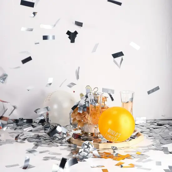 Silver Blue and Red Star Confetti Table Decoration for 4th July Independence Day Graduation Retirement Patriotic Theme Party,1.2 inch in Diameter,200 Counts {5}