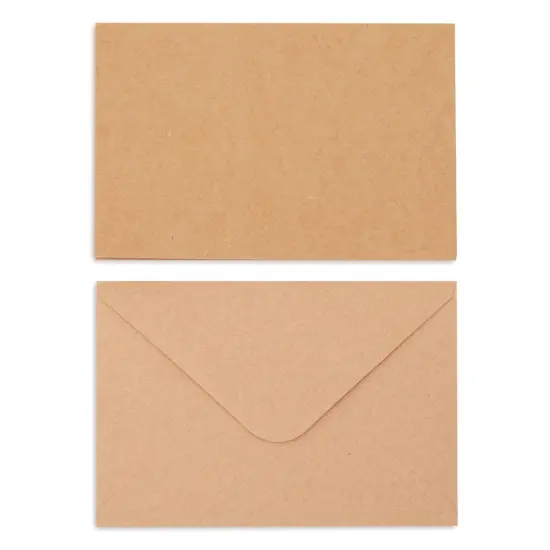 96 Pack Vintage-Style Airmail Stationery Set (48 Lined Paper Sheets with Matching Envelopes) for Letter Writing, Travel Map Design Brown {7}