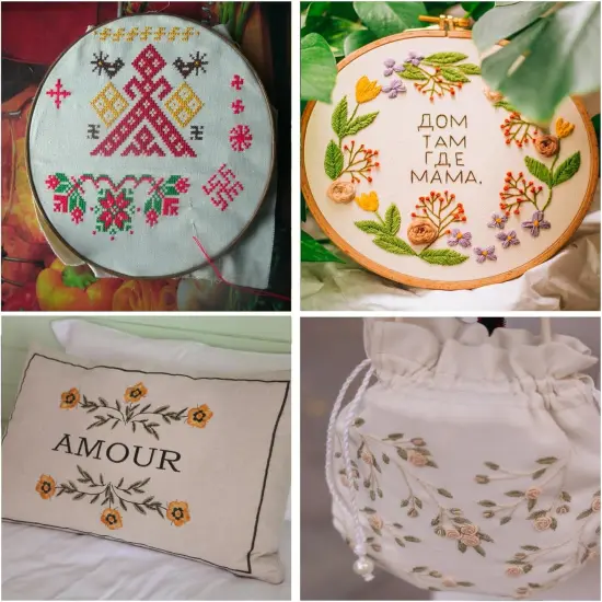 Embroidery Floss 150 Skeins Cross Stitch Thread Rainbow Color Friendship Bracelet String Yarn Making Kit Craft Set with 20 Pcs Bobbins {5}