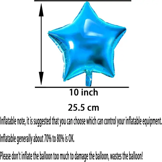 10inch Twinkle Blue Little Stars Shaped Foil Mylar Balloons {4}