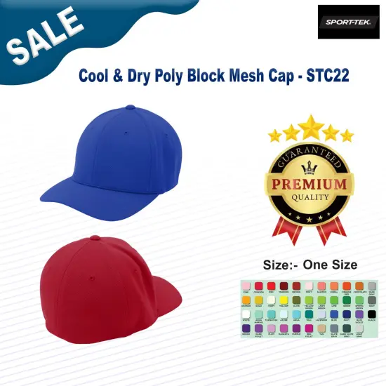 Sport-Tek&reg; Cool & Dry Poly Block Mesh Cap Magnet {3}