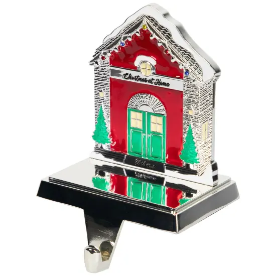 Northlight Welcome Christmas At Home House Stocking Holder - 4.5" Silver {7}