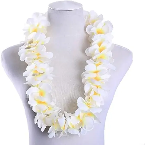 Summer Hawaiian Flower Leis Tropical Luau Party Supplies of Hula Garland Necklaces,Hawaiian Leis Floral Necklace for Beach Theme Hula Dance Luau Celebrations Wedding Party Decor {4}
