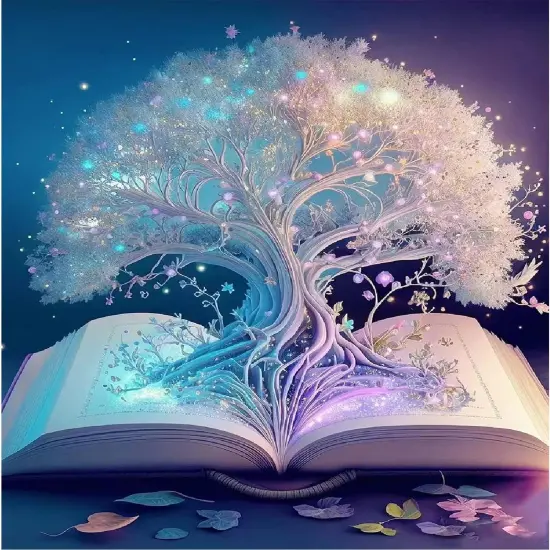 DIY 5D Diamond Painting Kits for Adults Diamond Art White Tree of Life Diamond Painting Full Drill Beginners Craft Kits for Home Wall Decor Gifts, 15.7x19.7inch {1}