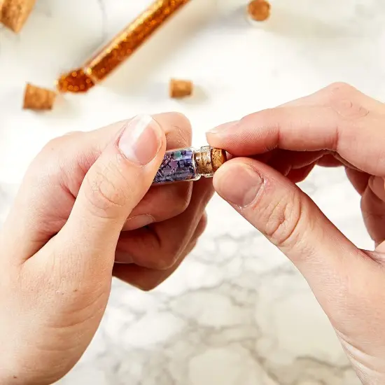 80-Pcs Small Cork Stoppers Assorted Sizes - Mini Tapered Cork Plugs for Wine Bottles, Salt and Pepper Shakers, Crafts (Bulk Pack, 8 Sizes) Brown {6}