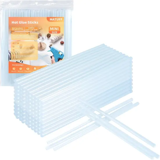 Mini hot Glue Gun Sticks &ndash; 120 Pcs Clear hot Glue Sticks Dia 0.27&rdquo; x 8&rdquo; Long Mini Glue Stick, All-Purpose Glue Sticks Bulk for Crafting, Scrapbooking & More - Compatible with Most Glue Guns {1}