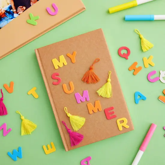 1300 Pieces Small Foam Letter Stickers for Crafts, 50 Sets of Adhesive A-Z Alphabets for Kids (6 Colors) Multicolor {2}