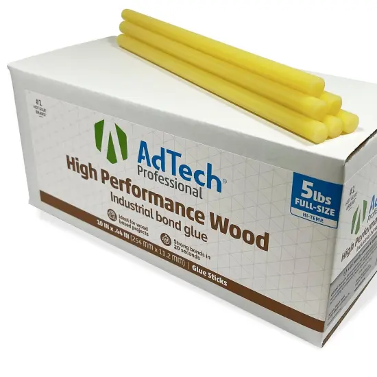 Professional High Performance Wood High Temp Industrial Bond Hot Glue Sticks 10" Amber {1}