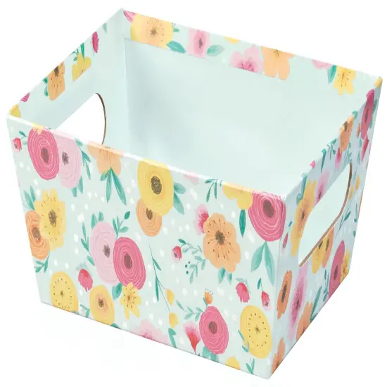 Pack/6: Floral Mint Baskety Tray - 9 x 7 x 3-1/2" {1}